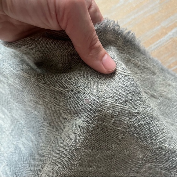 Vintage Fendi Wool Monogram Scarf Classic Preppy Minimalist Designer Gray - Picture 3 of 6